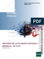 Guía de Estudio Pública: Historia de La Filosofía Antigua Y Medieval (G E H )