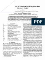 Numerical Analysis of Reacting Flows Using Finite Rate Chemistry Models