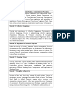 Module I: Regulation of Trade Union & Unfair Labour Practices