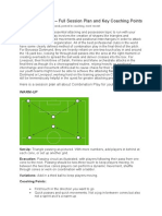 Combination Play - Full Session Plan and Key Coaching Points