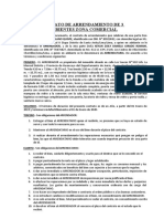 Contrato de Arrendamiento de 3 Ambientes Zona Comercial