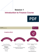 Introduction To Finance Course: Session 1