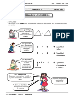 I BIM - 1er. Año - ALG - Guía 3 - Resolución de Ecuaciones