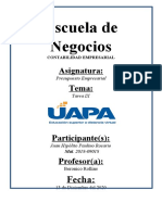 Tarea IX Presupuesto Empresarial, JHPR