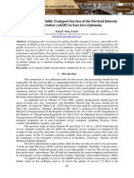 Service Quality in Public Transport Services of The Provicial Intercity Transportation (AKDP) in East Java Indonesia