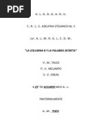 Columna B y La Palabra Secreta