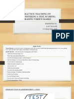 Practice Teaching On Administer A Test, Score, Grade VS Mark