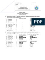 DAHILOG Chemistry ACTIVITY 1 Answer