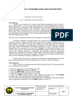 Basic Parts of A Toaster Oven and Its Function: Learning Objectives