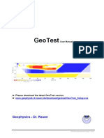 Geotest: Geophysics - Dr. Rauen