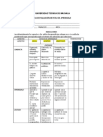 Ficha para Evaluar Estilos de Aprendizaje