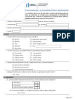 Boleta de Evaluación de Las Condiciones de Infraestructura y Bioseguridad