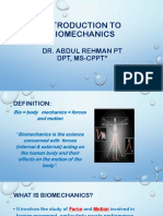 Introduction To Biomechanics