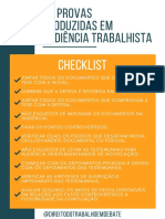 Checklist As Provas Produzidas Na Audiência Trabalhista