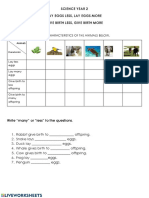 Science Year 2 Lay Eggs Less, Lay Eggs More Give Birth Less, Give Birth More