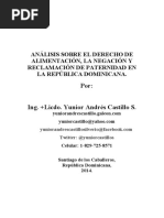 Análisis Sobre El Derecho de Alimentación, La Negación y Reclamación de Paternidad