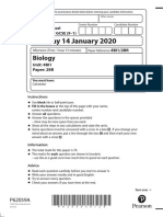 Biology Jan 2020 2BR