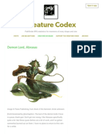 Creature Codex - Demon Lord, Abraxas