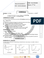 Devoir de Contrôle N°1 - Sciences Physiques - 2ème Sciences Exp (2011-2012) MR TLILI TOUHAMI