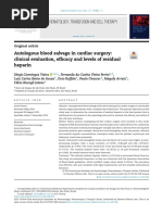 Autologous Blood Salvage in Cardiac Surgery: Clinical Evaluation, Efficacy and Levels of Residual Heparin