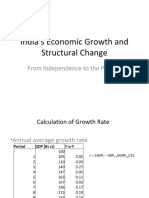 India's Economic Growth and Structural Change: From Independence To The Present