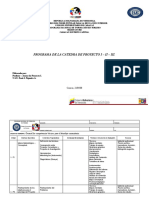 Programa de La Catedra de Proyecto I - II - III. (4