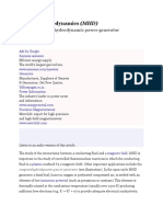 Magnetohydrodynamics (MHD) : (MHD), Magnetohydrodynamic Power Generator