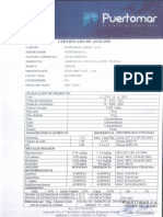 Certificado de Analisis