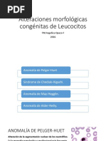 Alteraciones Morfológicas Congénitas de Leucocitos