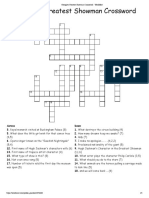 Greatest Showman Crossword - WordMint