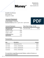 Moneylion Bank Statement Verify Paypal - MAY 2021