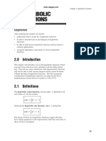 2 Hyperbolic Functions: Objectives