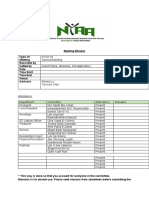 Meeting Minutes Type of Meeting Recorded by Vetted by Date Time Start Time End Venue Advisors