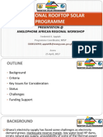 The National Rooftop Solar Programme: Presentation at Anglophone African Regional Workshop