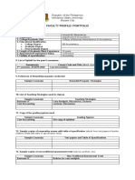 Faculty Profile / Portfolio: Republic of The Philippines Mindanao State University Marawi City