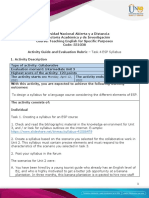 Activity Guide and Evaluation Rubric - Task 4 - ESP Syllabus