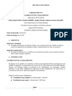 Calibración de Caudalimetro Informe 2 Mecánica. Sol Puerta