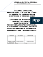 Plan para Vigilancian y Control Covid Botadero