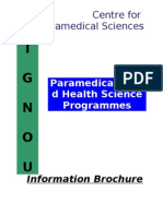 I G N O U: Centre For Paramedical Sciences