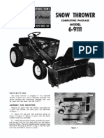 WheelHorse Snow Thrower Completing Package Manual 6-9111