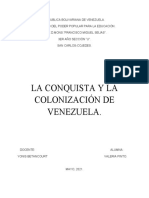 La Conquista y La Colonizacion en Venezuela-Valeria Pinto 3er Año