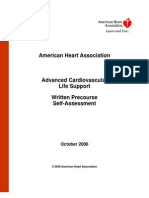 ACLS Written 2006 Precourse Self Assessment