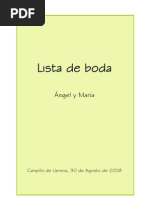 Lista de Boda