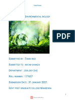 Term Paper - Environmental Biology