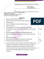 CBSE Sample Paper Class 6 Science SA1 Set 1