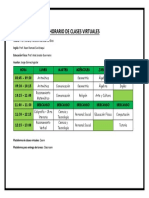 Horario - Cuarto Grado