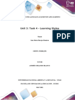 Learning Styles First and Second Language Avance 2