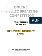 Online Public Speaking Competition: Keningau District Level