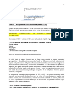 Historia - 3ro - Cuarta Entrega - La Etapa Conservadora 1