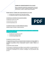 Teorías de Cambio de Comportamiento en La Salud